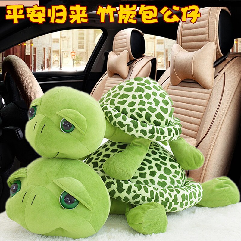 Steam On-board Bamboo Charcoal Bag Paparazzi Green Turtle Rear Window Windshield Pendulum Doll Woolen Suede Toy New Car Besides Formaldehyde