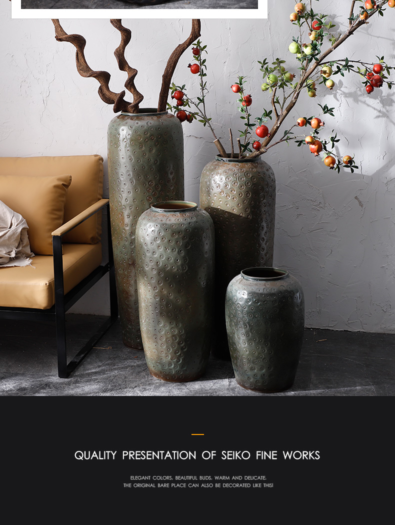 Landing a large flower pot flower arranging furnishing articles pottery jingdezhen north European American ceramic vases, sitting room aquarium earthenware jars