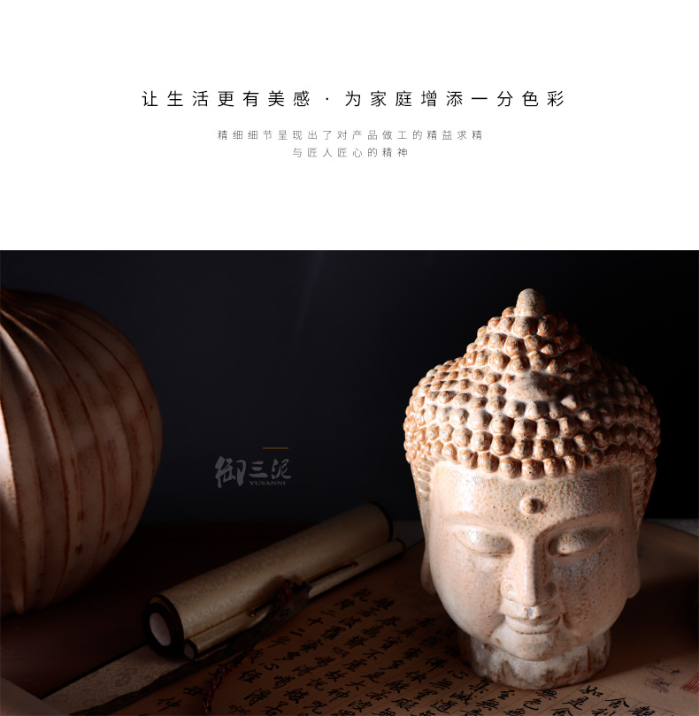 Big Buddha amitabha tathagata furnishing articles ceramics first home decoration arts and crafts Chinese zen strange figure of Buddha