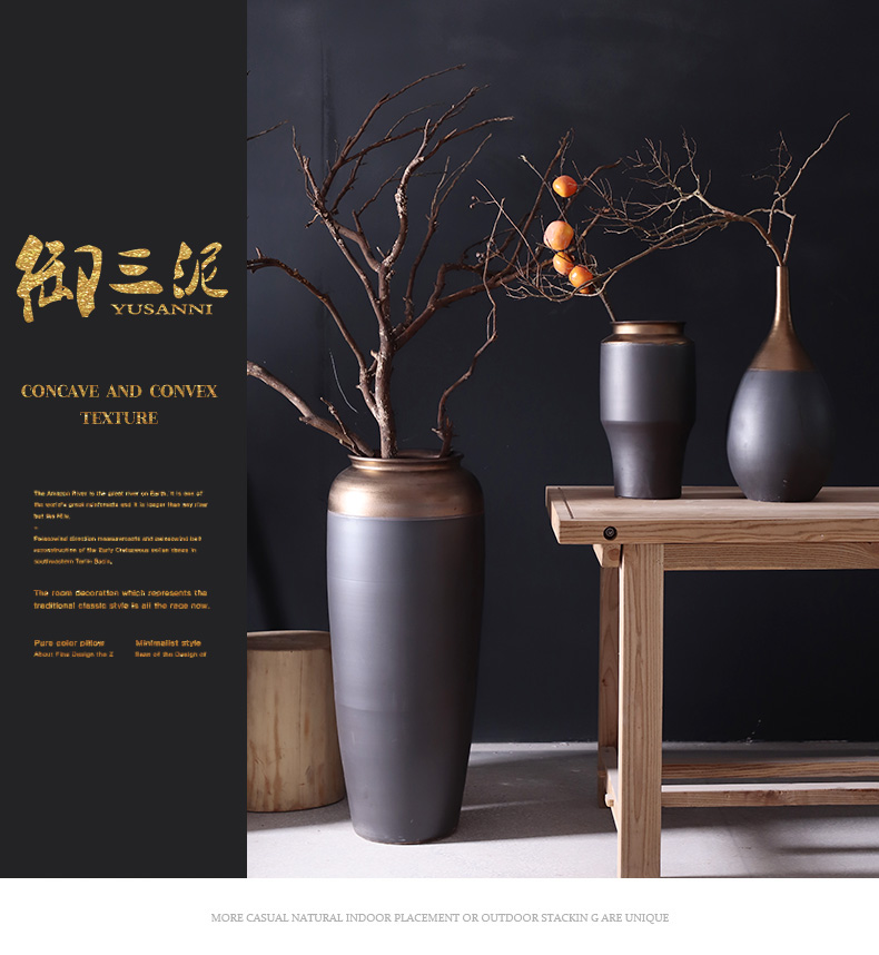 Large vases, jingdezhen ceramic I and contracted Europe type Nordic furnishing articles villa living room window flower arrangement suits for