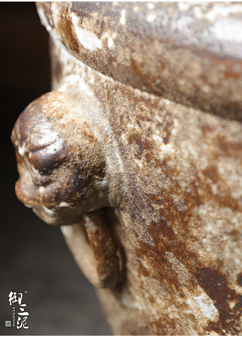 The Head of archaize ceramic VAT coarse pottery aquarium furnishing articles courtyard garden manual tank landing of large diameter flowerpot