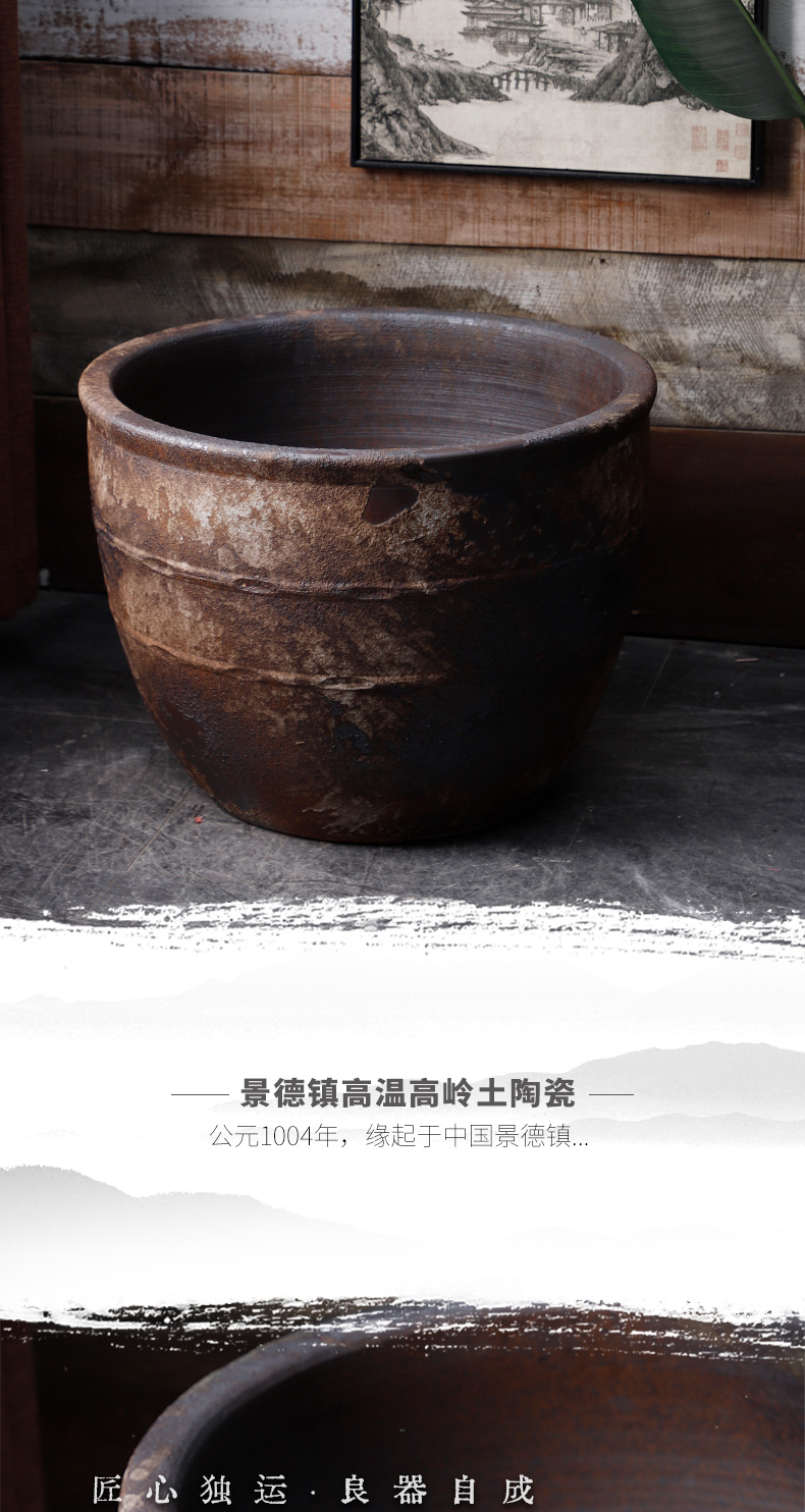 Royal three ceramic mud tank aquarium mottled restoring ancient ways do old bronze courtyard feel sea hotel outside cylinder of the home stay facility