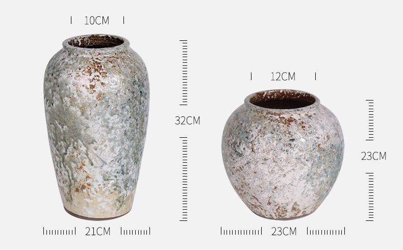 Jingdezhen ceramic dry flower vase home stay facility teahouse zen flowerpot manual coarse TaoHua restoring ancient ways is more than flesh POTS