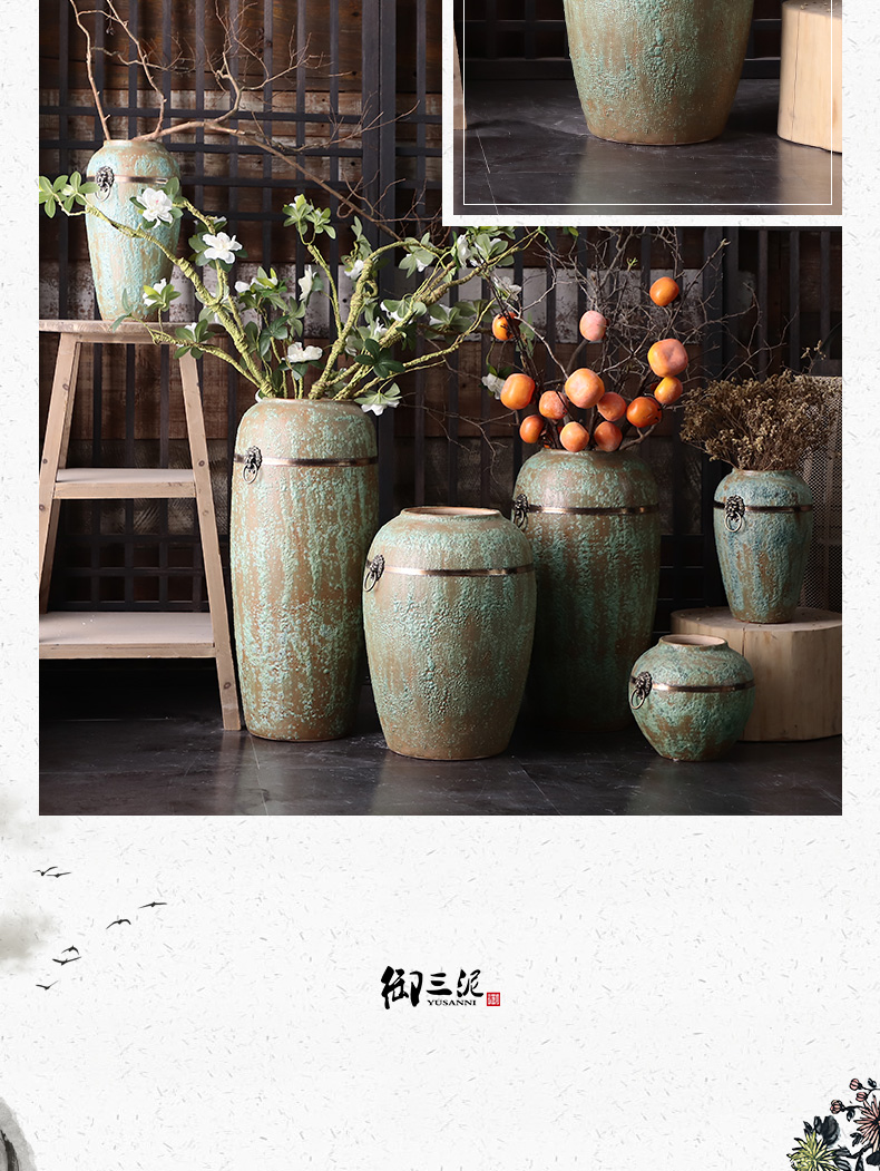 Jingdezhen coarse field all over the sky star, some ceramic pot, fleshy dry flower vase to restore ancient ways small and pure and fresh flower arranging furnishing articles sitting room