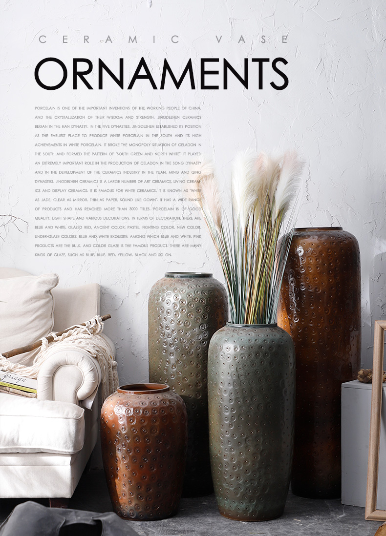 Landing a large flower pot flower arranging furnishing articles pottery jingdezhen north European American ceramic vases, sitting room aquarium earthenware jars