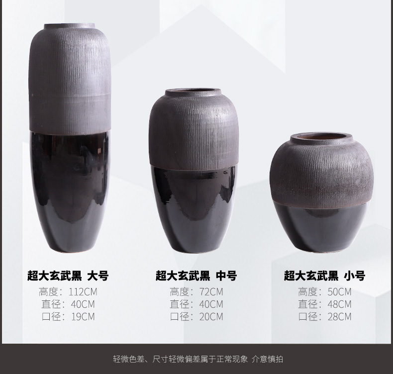 Jingdezhen modern landing big vases, ceramic flower pot courtyard garden pottery urn furnishing articles contracted sitting room adornment