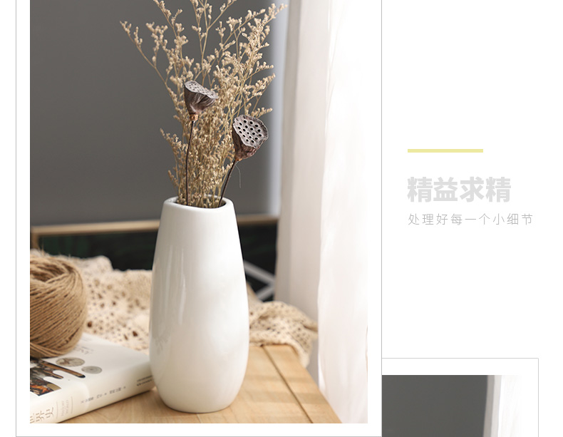 Nordic vase all over the sky star, white creative household ceramics small dry flower decoration simple flower arrangement sitting room adornment is placed