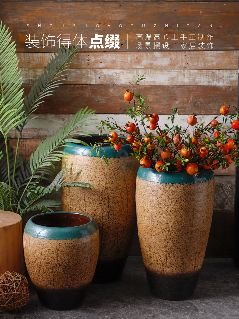 Jingdezhen ceramic of large vases, dried flower decoration flower arranging furnishing articles and heavily Chinese style restoring ancient ways pottery porcelain flowerpot