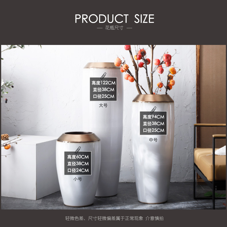 The sitting room porch flower flower implement decorative flower arranging furnishing articles jingdezhen ceramic hotel villa covers landing big vase