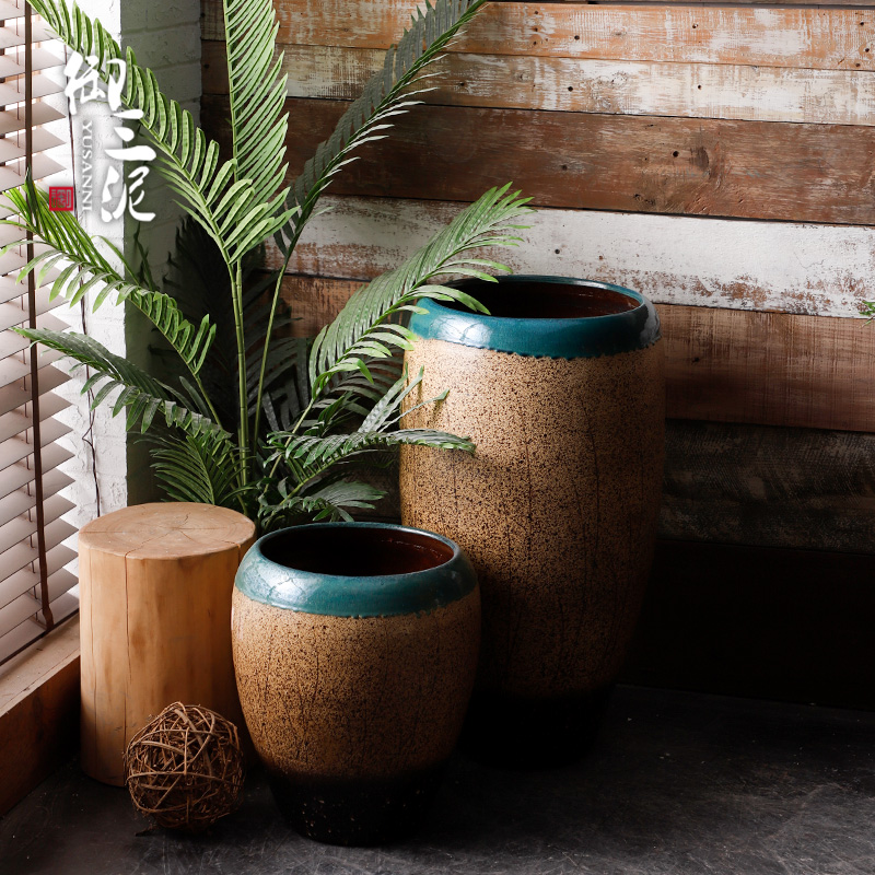 Jingdezhen ceramic of large vases, dried flower decoration flower arranging furnishing articles and heavily Chinese style restoring ancient ways pottery porcelain flowerpot