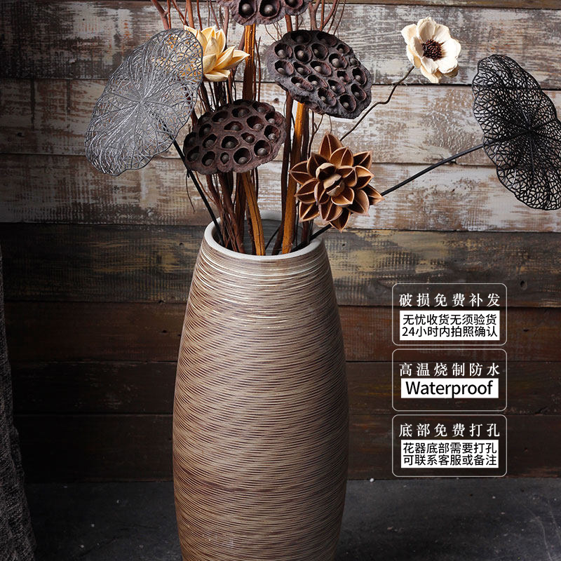 Jingdezhen ceramic large vases, contracted and I ou shi dry flower arranging flowers furnishing articles sitting room simulation flower decoration