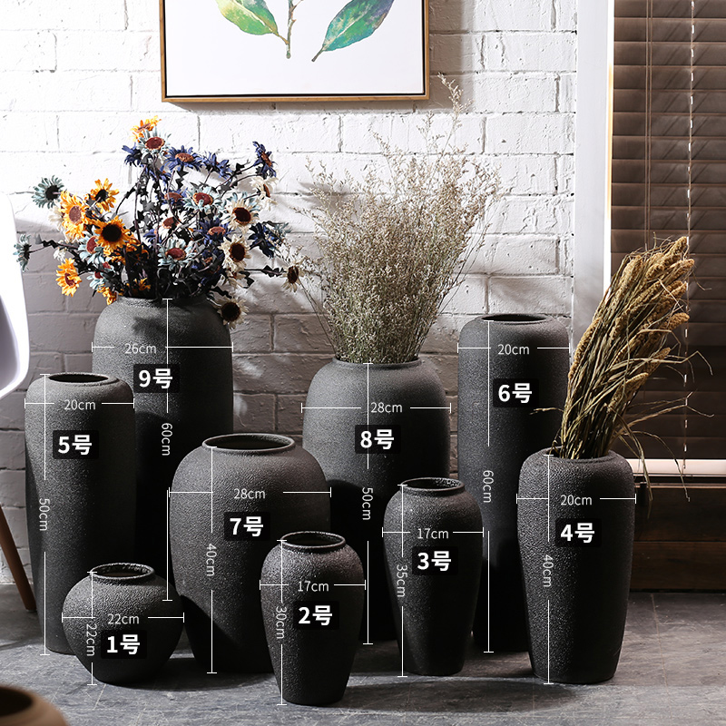 Vase furnishing articles ceramic flower arranging flower arranging I and contracted sitting room Nordic little pure and fresh and creative simulation flower, dried flower Vase