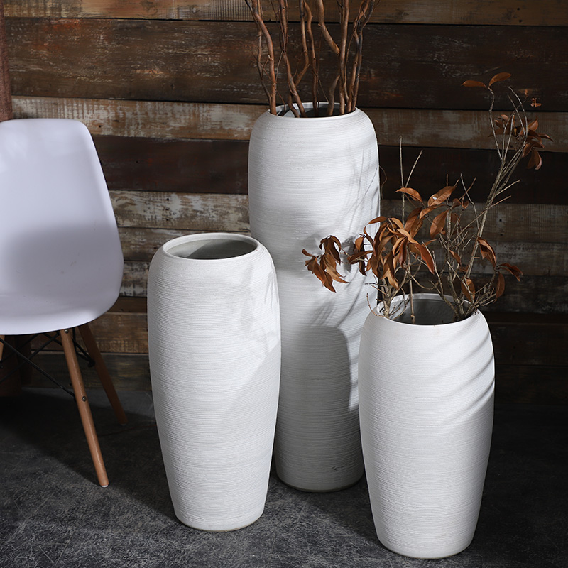 Nordic breeze ground ceramic vase planting dry flower is placed contracted and I sitting room flower arranging flowers large household decoration