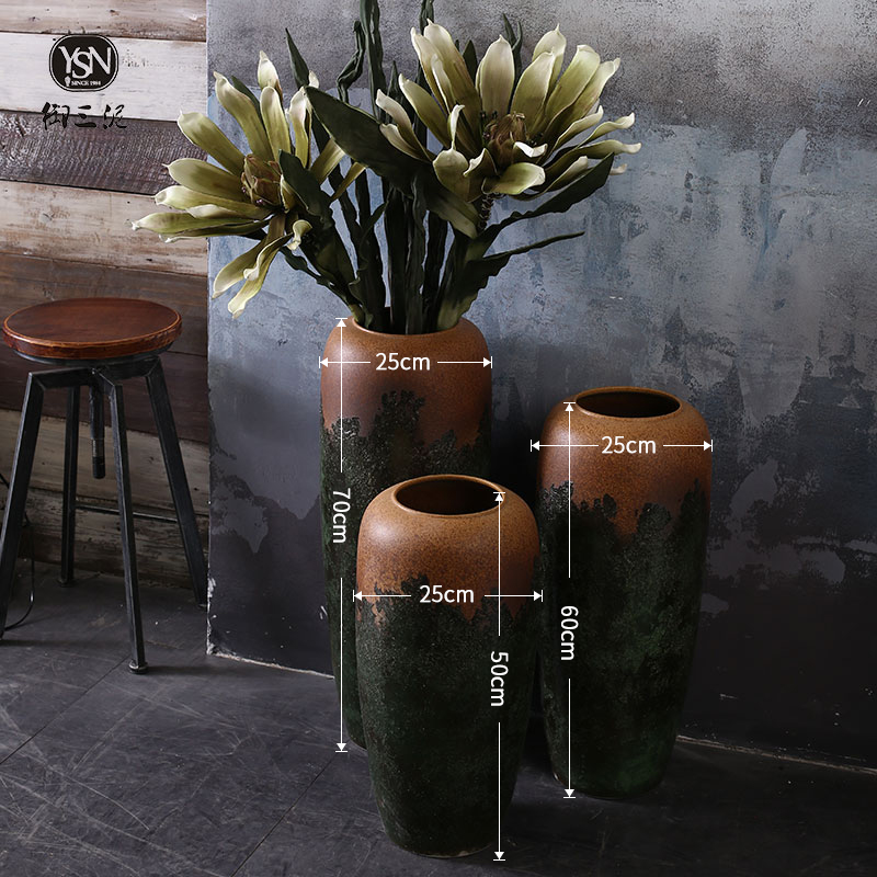 Jingdezhen ceramic vase landing American I and contracted sitting room place European household adornment flower arranging flowers