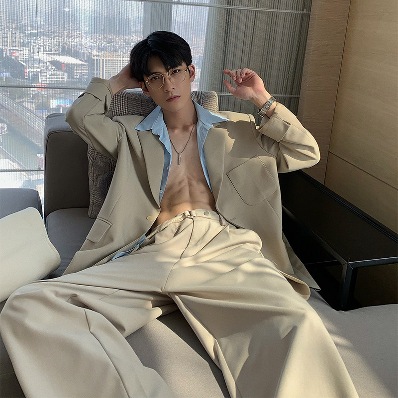 Hualun advanced sense light mature style suit jacket men's spring Korean version of the trend handsome casual suit jacket single piece