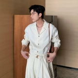 Hualun весенне-осенний высококачественный мужской повседневный костюм-рубашка 𫔮Спортивный комплект с чистым комплектом в корейском стиле