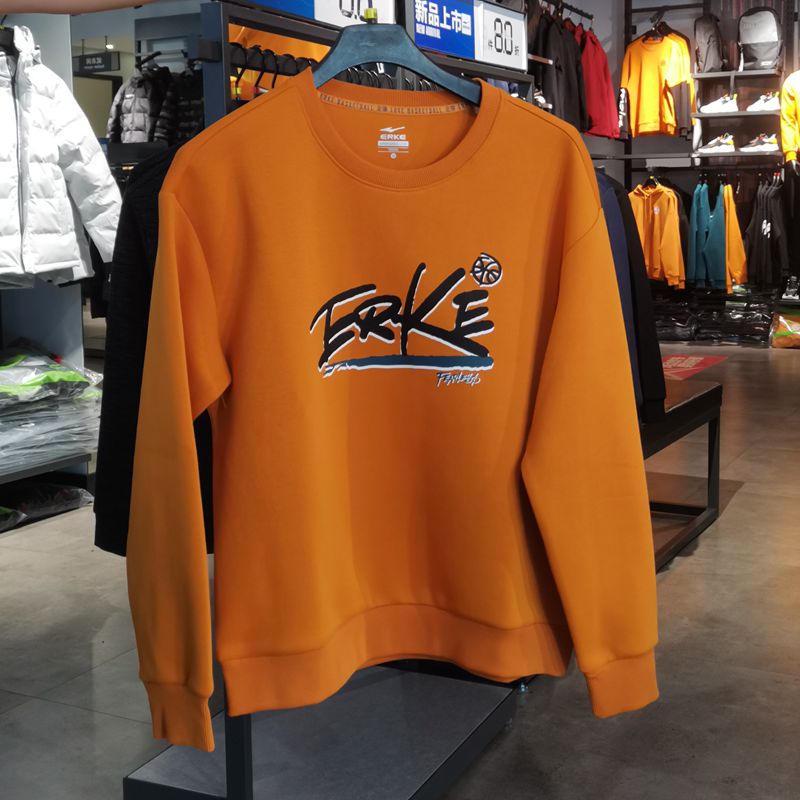 Hongxing Erke creative sweater men's 2022 new sports pullover sweater casual fashion national tide round neck long sleeves