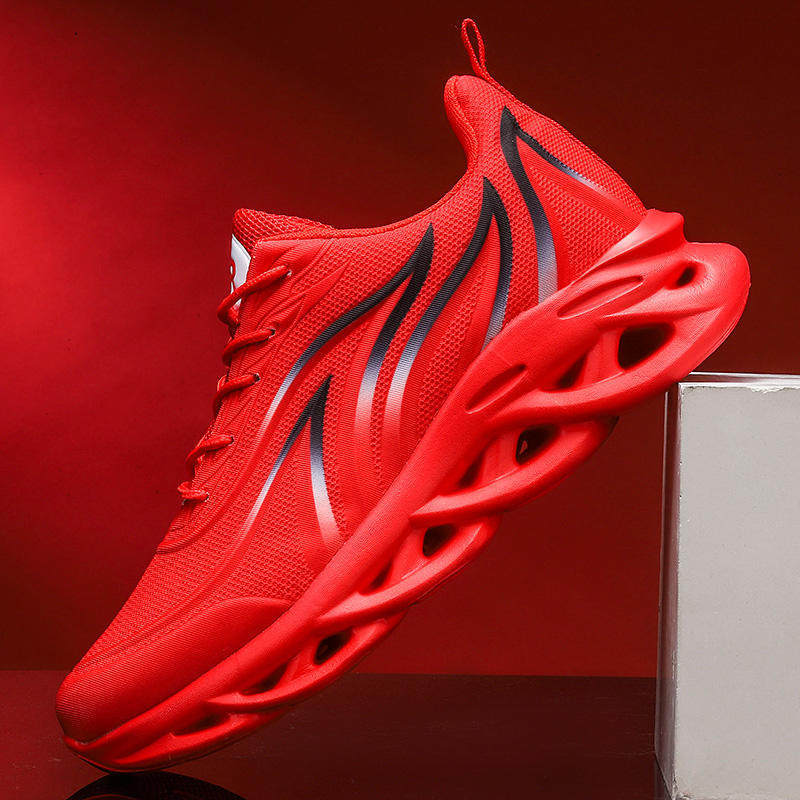 Red Men's Shoes for the Year of Birth, 2026 Summer Mesh Breathable Anti-Odor Running Sneakers, Youth Casual Trendy Shoes