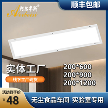 Ultra-thin purification LED flat panel light 20x120 surface mounted dust-free food workshop led clean flat panel light 200x1200