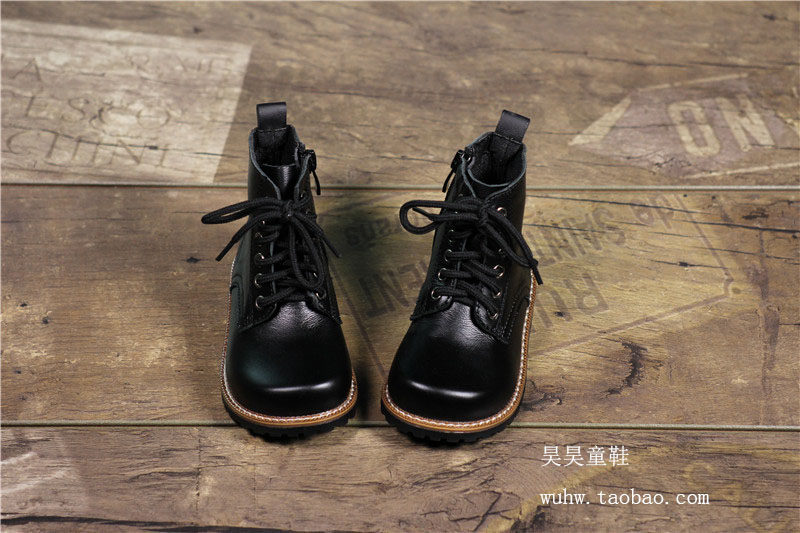 Chaussures enfants en cuir - semelle caoutchouc - Ref 1011147 Image 13