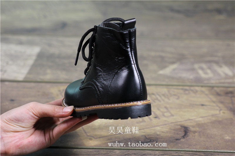 Chaussures enfants en cuir - semelle caoutchouc - Ref 1011147 Image 23