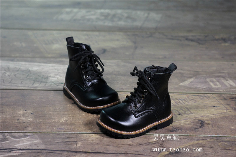 Chaussures enfants en cuir - semelle caoutchouc - Ref 1011147 Image 9