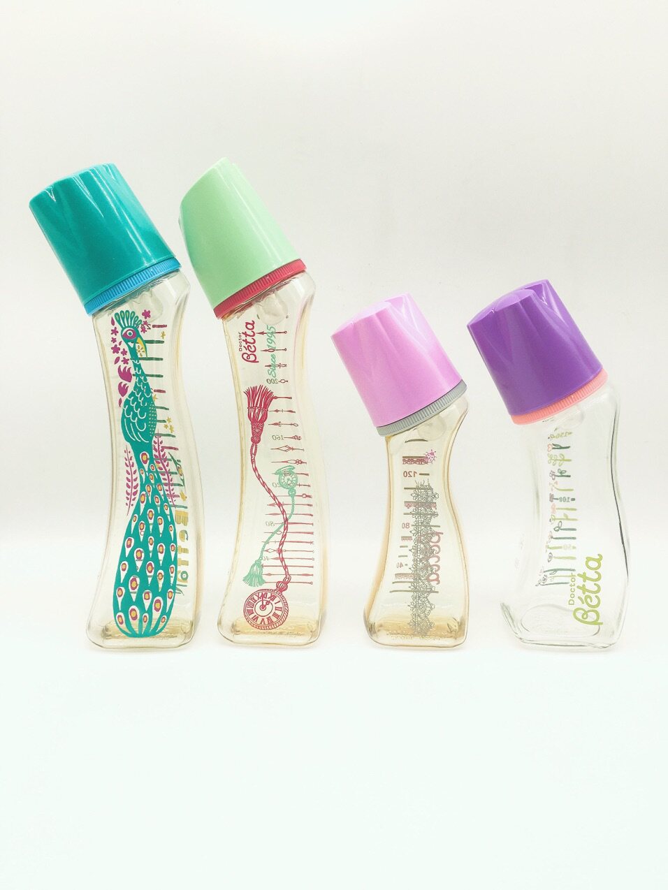 Japan homegrown betta betta bottle nipple jewel diamond smart baby obliquely bending bottle