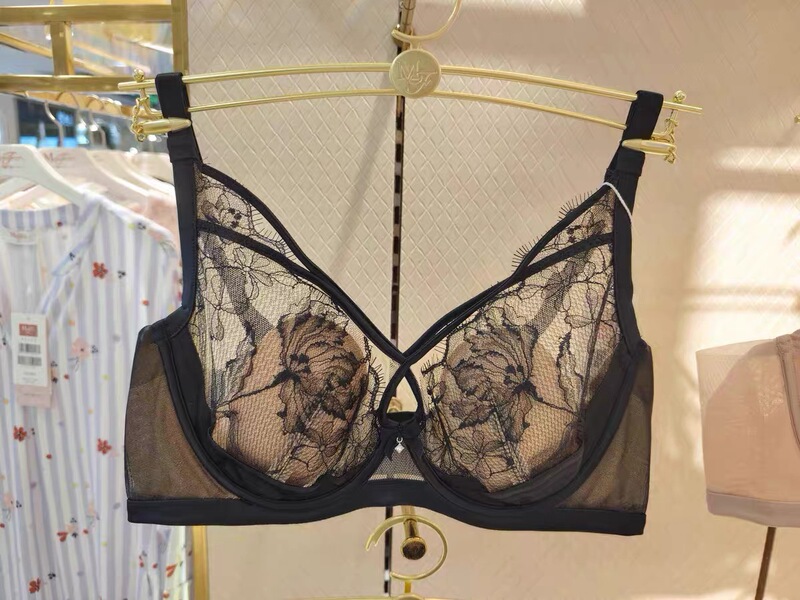 Maniform 25 Autumn/Winter New Soft Underwire Single Layer Ultra-Thin Lace Anti-Bump Women's Bra 20840648