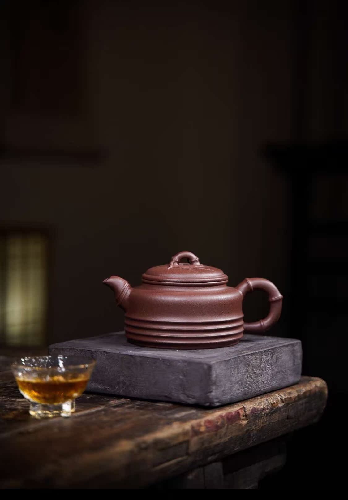 Tao Xiangxuan Yixing purple sand pot Zen heart bamboo rhyme raw ore bottom tank cleaning material capacity 350ml