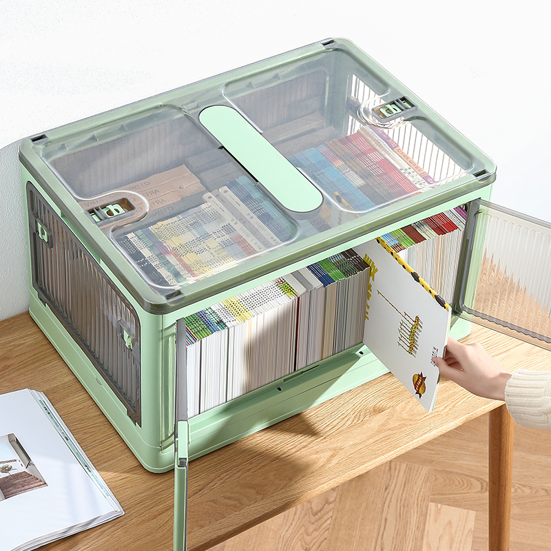 Transparent Bookcase Book Containing box Put books Box Book Box Home Students Dormitory Foldable Storage Finishing Boxes-Taobao