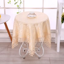Small square table Round table cloth Fabric Round tablecloth square fresh household lace Coffee table Dining table Cotton and linen rectangular