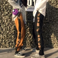 Mùa thu phiên bản Hàn Quốc của ulzzang Harajuku bf gió đường ngụy trang giản dị khâu dày quần harem giản dị quần chùm quần tây công sở