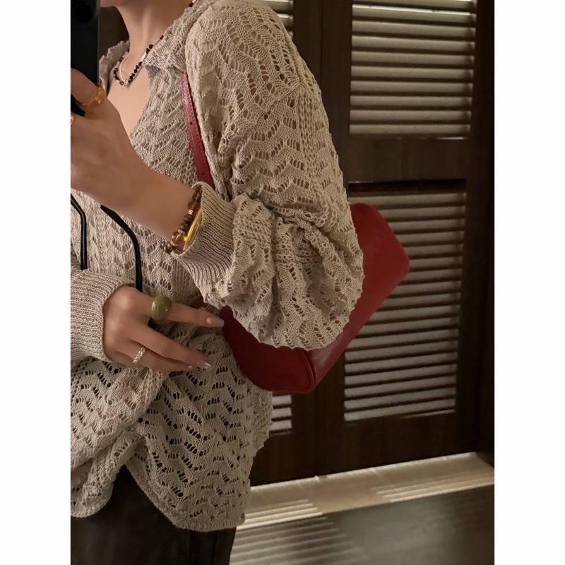 8.19/ "Lazy Time Storytelling: Korean-Style Linen Lyocell Relaxed Fit Lapel Knit Camisole Sweater Set”