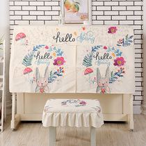 New cartoon piano cover with open design modern violin top thickened piano sleeve half-pack rabbit piano dust cover
