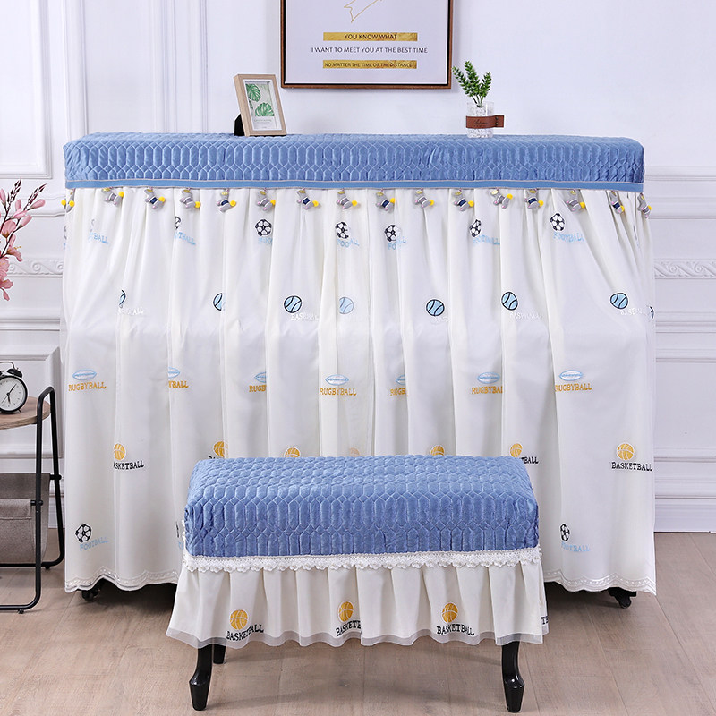 New Piano Hood Nordic Football Pattern Lace Piano Full Hood Open Design Piano Dust Cover Full Package Recommendation
