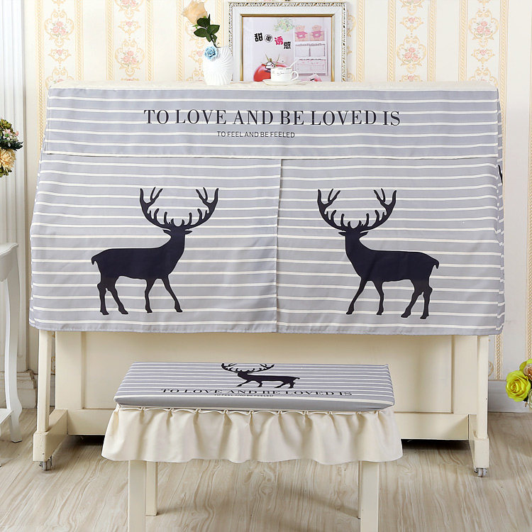 Top length 148CM-155CM universal Korean style printed cartoon piano hood open design dust cloth art cover
