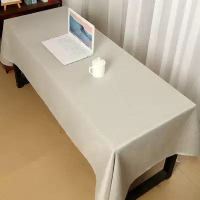 Waterproof tablecloth rectangular desk Tea table dining table fabric Chinese simple conference large tablecloth increase tablecloth customization