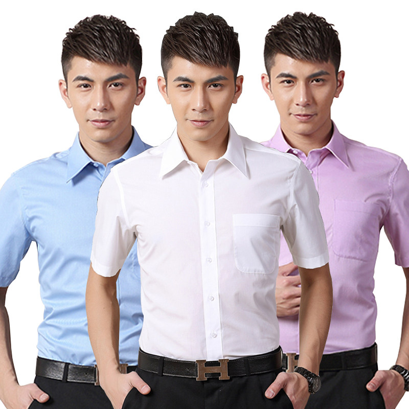 G2000 メンズ ホワイト 半袖シャツ、本革ツイル スリムフィット、ビジネススタイル、しわになりにくい、プロフェッショナル フォーマルシャツ、作業服