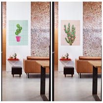 Dutch IXXI Cactus Balloons Roses Cactus Decoration Painting Bifacial Series