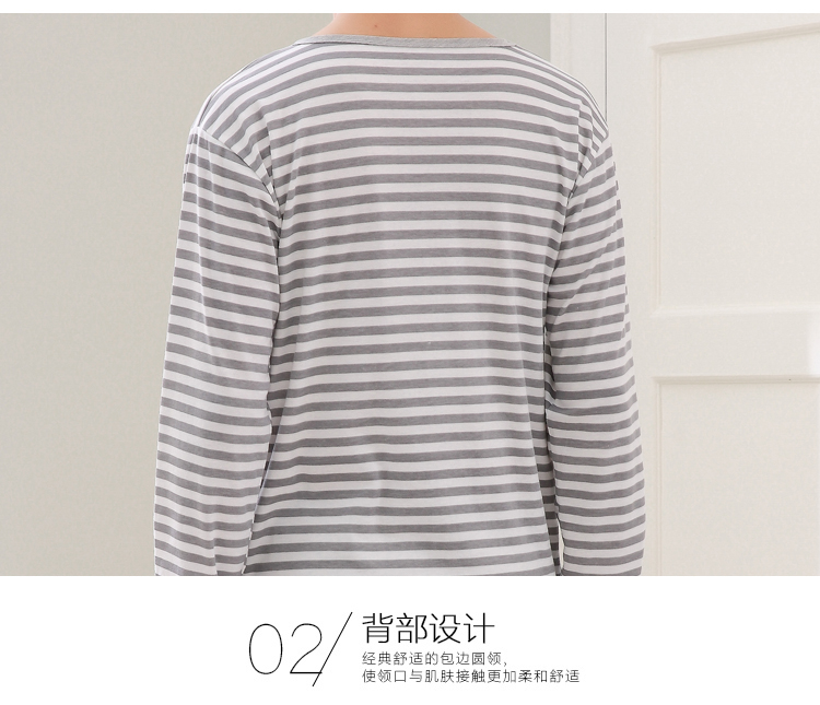 Đồ ngủ nam bằng đất mùa thu cotton dài tay thanh niên nam giới thanh niên có thể mặc mùa xuân và mùa thu nhà phù hợp với dịch vụ đồ bộ nam đẹp
