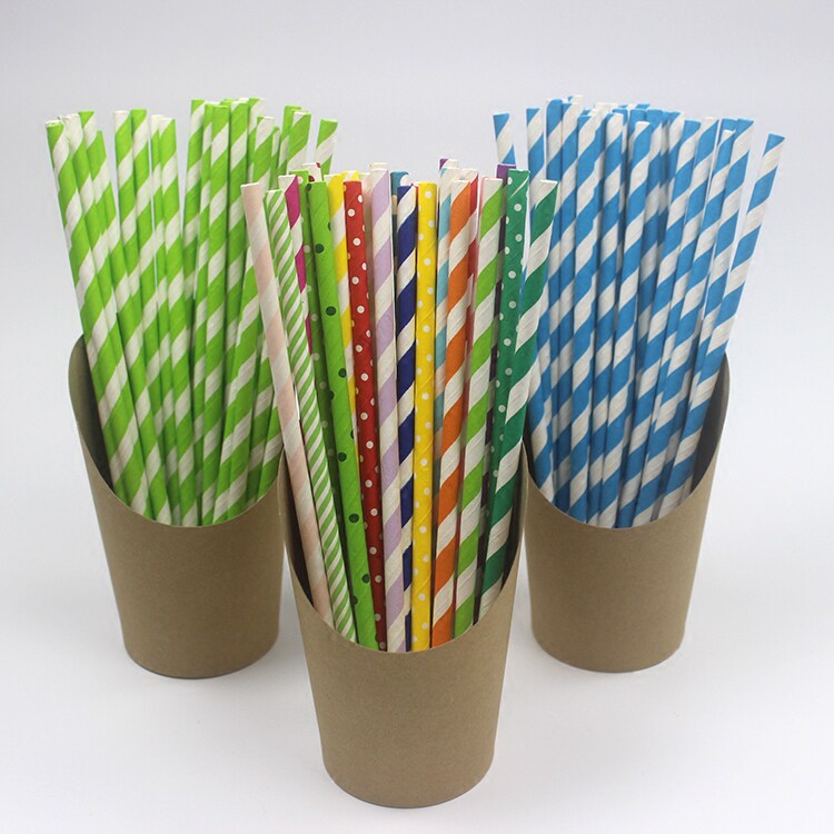 100 Pays for sweet taster creative dress with a disposable paper straw colored little fresh