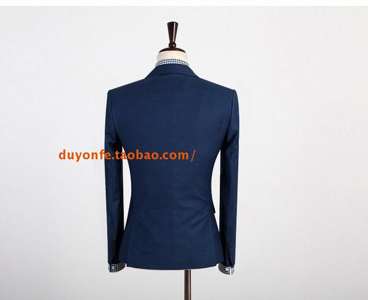 Nhà sản xuất / tùy chỉnh / Tây Tạng xanh / chủ nhà / lễ cưới trang phục nam và chú rể phiên bản Hàn Quốc của bộ đồ áo nam