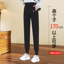 Sweatpants women 2021 new fashion lengthened leisure bunches Footers Loose Spring Autumn New Black Closeted Sport Pants