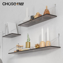 Acrylic Wall Shelf Free to punch transparent Living room finishing frame Kitchen Seasoning lined with Partition Book Room Bookshelves