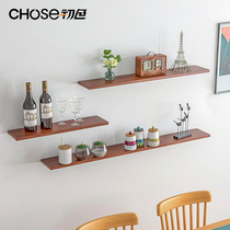 Wall shelf perforated Living room TV Wall Decorative Wall Nordic Hanging Wall Style Bookshelves Wooden Boards Lined