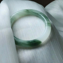 Xinjiang Tianshan CuiSnow gold silk jade ice floating flowers round flat strips of womens bracelets natural jade