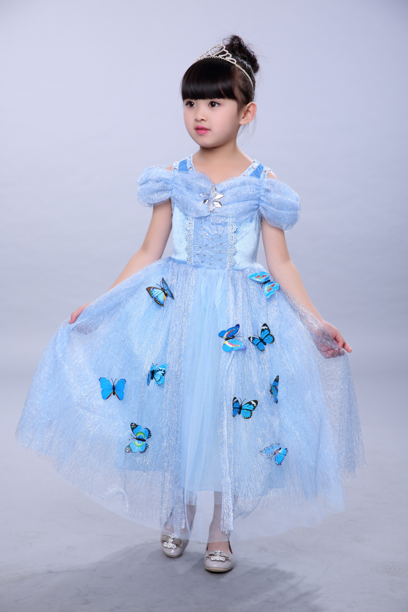Cô bé lọ lem ăn mặc cô gái ăn mặc váy ice lãng mạn công chúa váy mùa hè trẻ em quần áo trẻ em trang phục váy dài