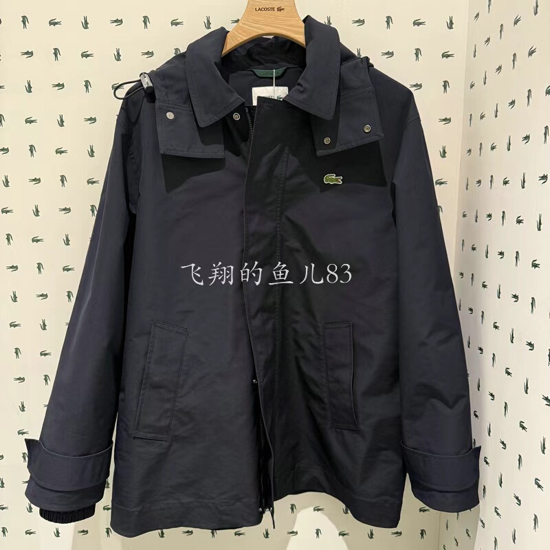 Bh9049-98 French Crocodile Lacoste 2025 New Autumn Men's Detachable Hood Jacket Bh9049-98 French Crocodile Lacoste 2025 New Autumn Men's Detachable Hood Jacket