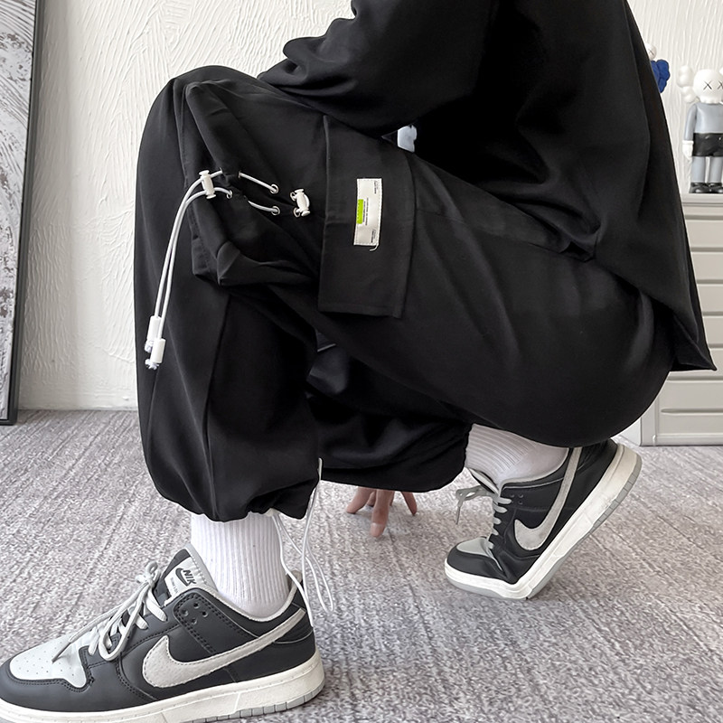 Pants Men Sports Pants Men Pants Spring Autumn Style Casual Long Pants Men's Fashion Trendy Fall Sweatpants Loose Pure Cotton Bouquet Feet