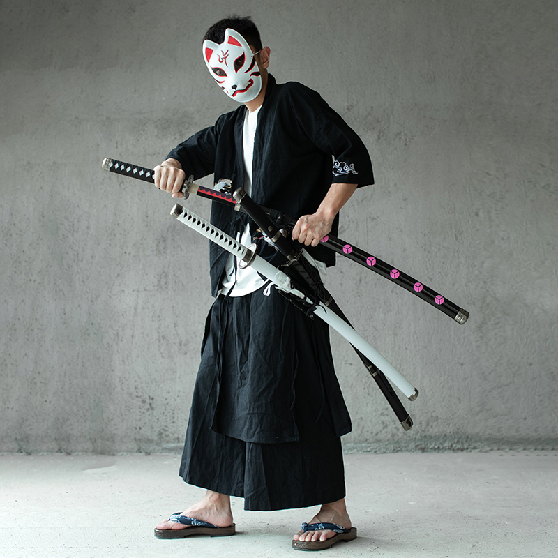 Sauron knife three knives wooden long version ghost toru cos three knives flow house hedao wooden knife with sheath toy samurai not edged